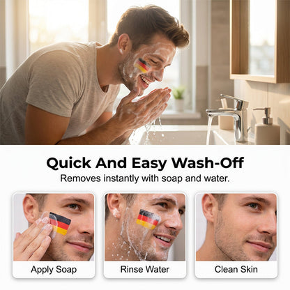 3-Color National Flag Face Paint Stick for Sports Fans