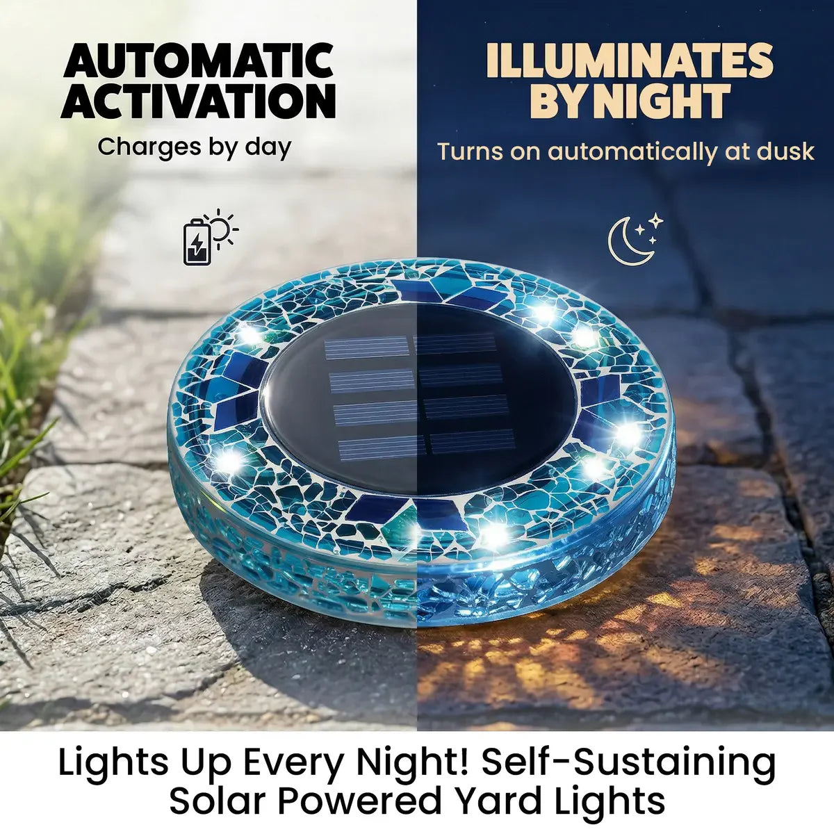 Mosaic Solar Disk Lights