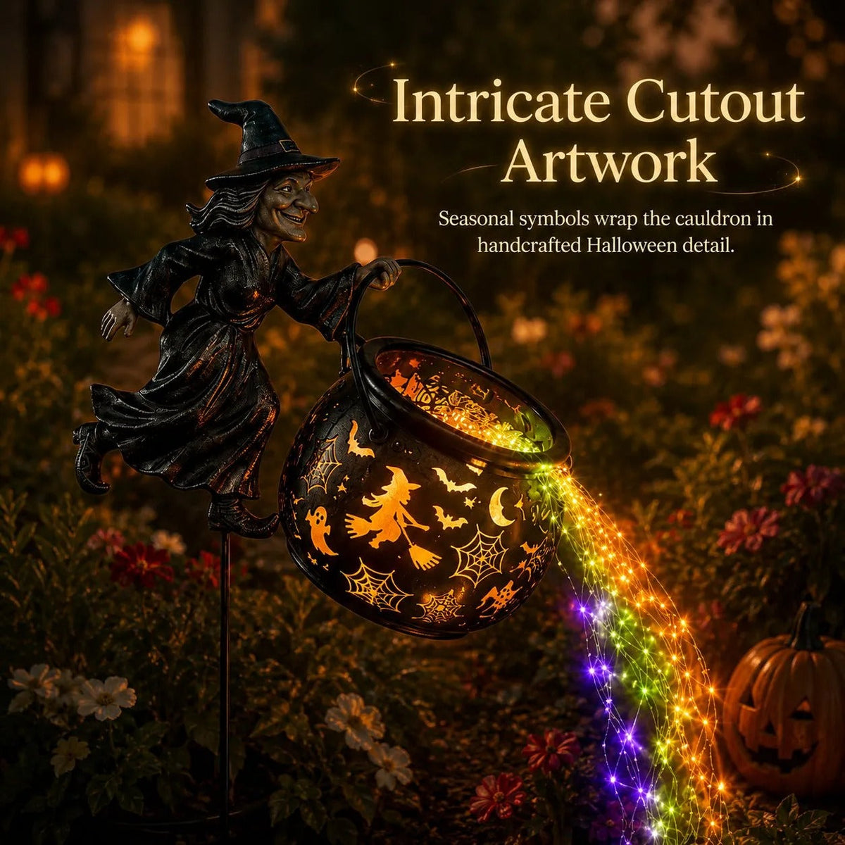 🔥Last Day 50% OFF - Halloween garden lamp “Witches' Cauldron”