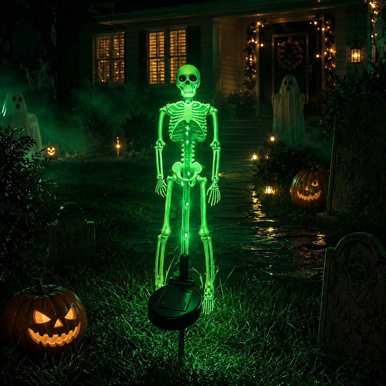 Turn Your Yard Into A Spooky Skull Path 💀🌙 Halloween Solar Garden Lights