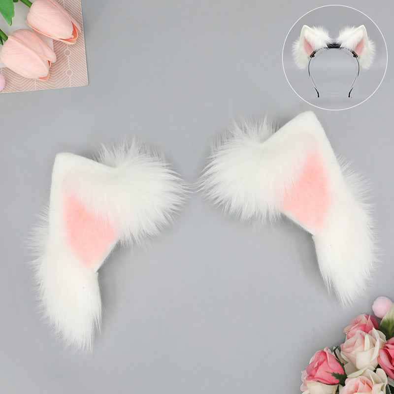 White Meow Ears