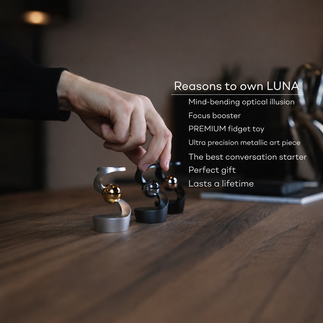 🎁Mind-Blowing Magic 💞 - Spinning Kinetic Sculpture for Focus, Stress Relief