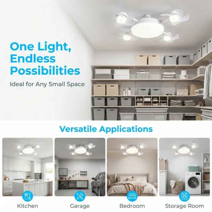 2026 New E27 Socket Ceiling Fan Light