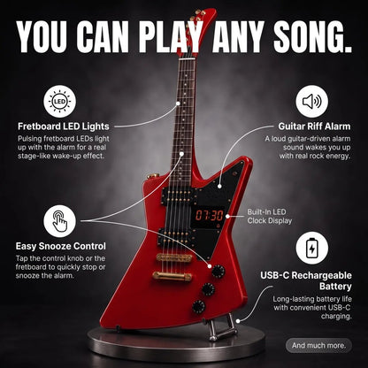 🎸 Electric Guitar Shaped Alarm Clock | Rock Style Desktop Decor