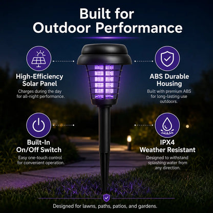 🦟 Solar Mosquito Zapper Light | Outdoor UV Insect Killer Lamp