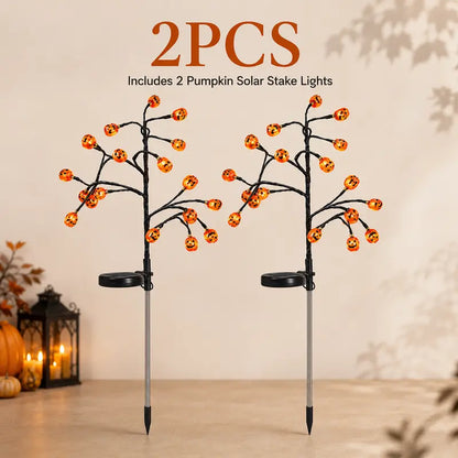 🎃 Pumpkin Solar Stake Lights  – Light Up Your Halloween Yard 🎃✨