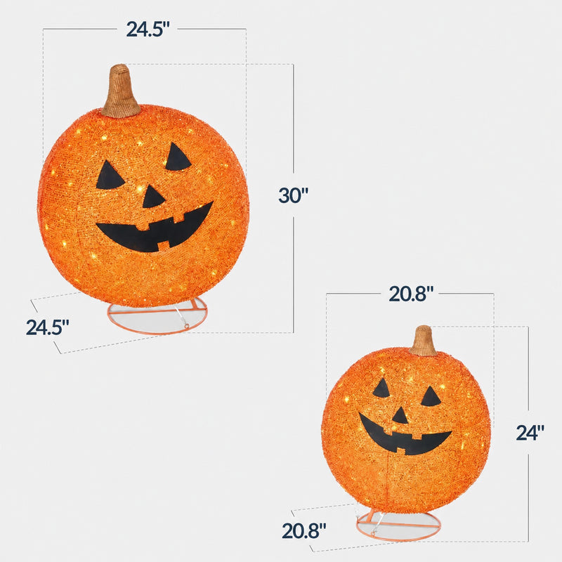 2-in-1 Lighted Pumpkin Set: Perfect Decor from Halloween to Thanksgiving! ✨