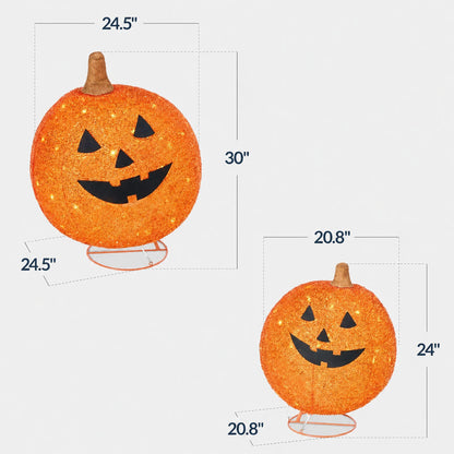 2-in-1 Lighted Pumpkin Set: Perfect Decor from Halloween to Thanksgiving! ✨