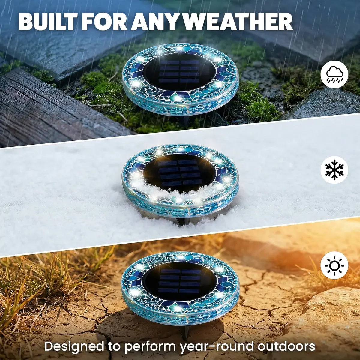 Mosaic Solar Disk Lights