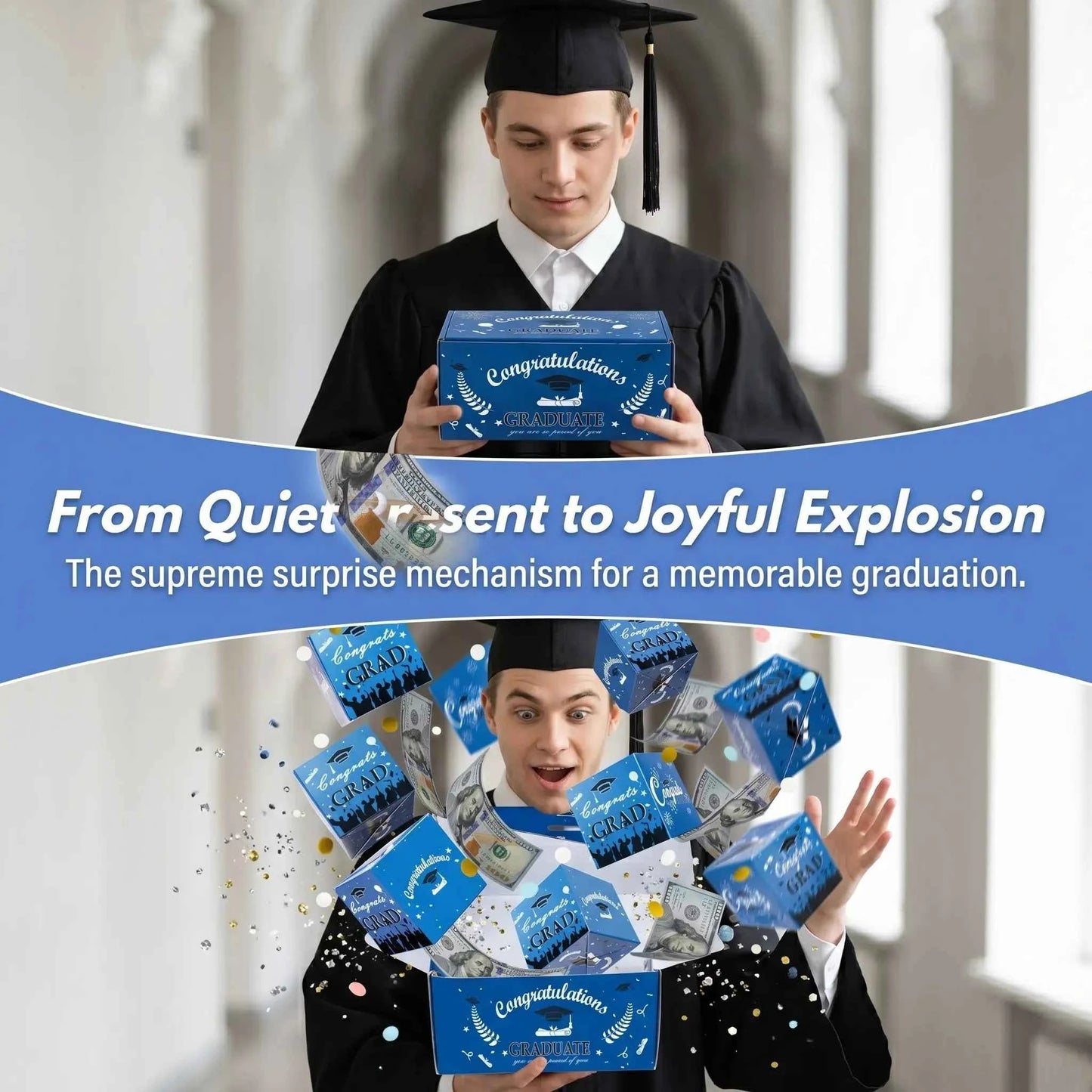 【🧑‍🎓Graduation Hot Sale 50% OFF🔥】Creative Folding Pop-Up Gift Box for 2026 Graduation🎓️