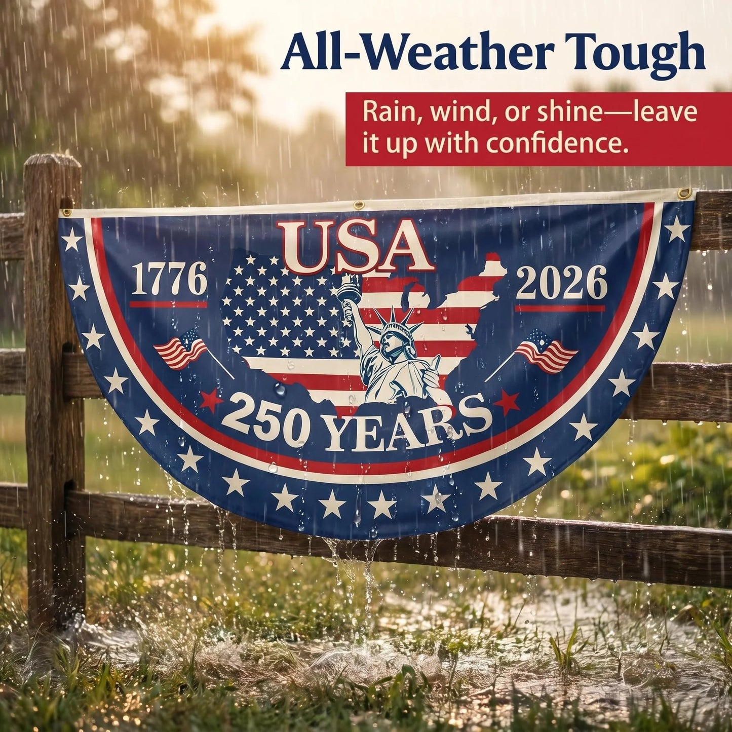 🗽USA 100% Veteran Owned / Handcrafted in USA-250th Anniversary Banners