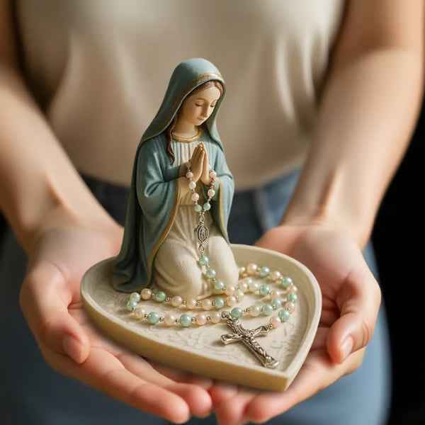 🙏Faith is priceless🙏Handcrafted Virgin Mary Rosary Holder🔥