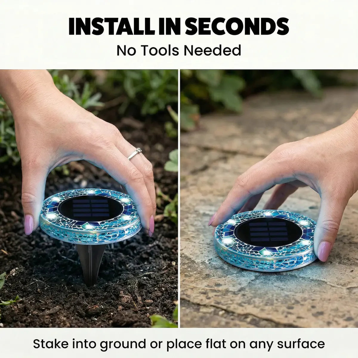 Mosaic Solar Disk Lights