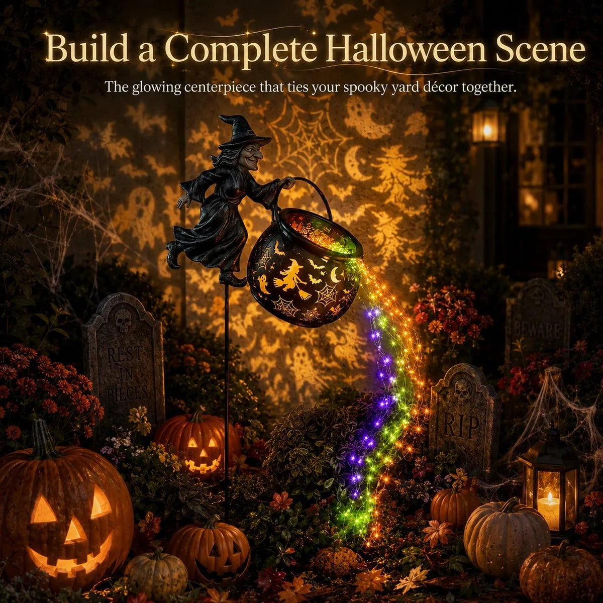 🔥Last Day 50% OFF - Halloween garden lamp “Witches' Cauldron”