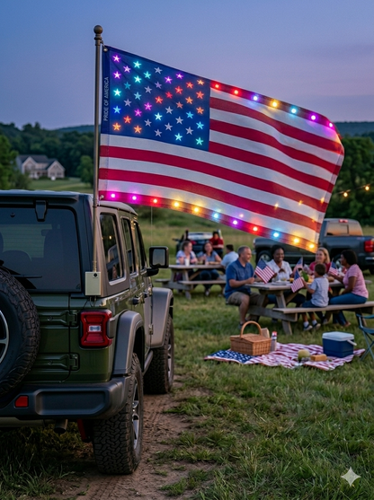 Last Day 48% OFF🔥 🦅 Illuminated 250th Anniversary USA Commemorative Flag - Premium LED Edition (3x5 Ft)