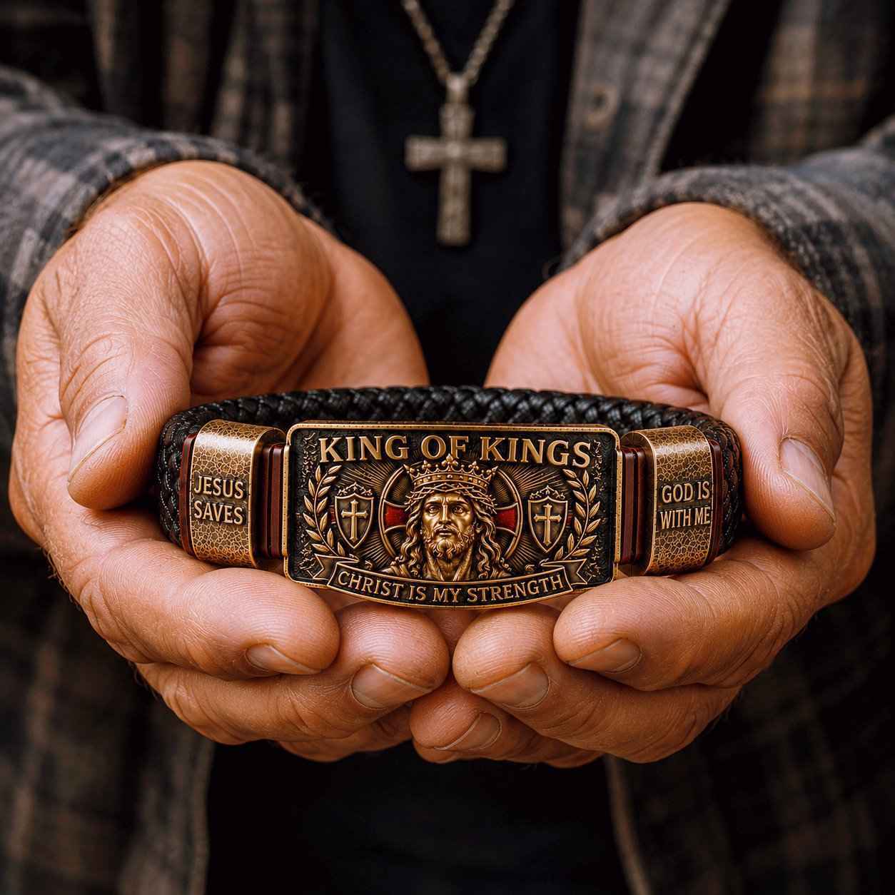 ✨ Adjustable Faith Wristband | King of Kings Bracelet