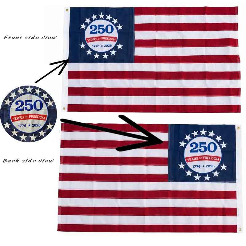 Last Day 48% OFF🔥250th Anniversary USA Commemorative Flag (3x5 Ft）,Double-sided mirror embroidery
