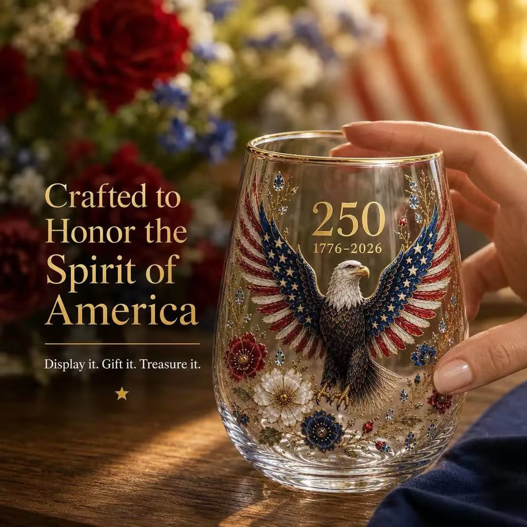 🦅USA 250th Anniversary Freedom Eagle Glass-Limited Collector Edition