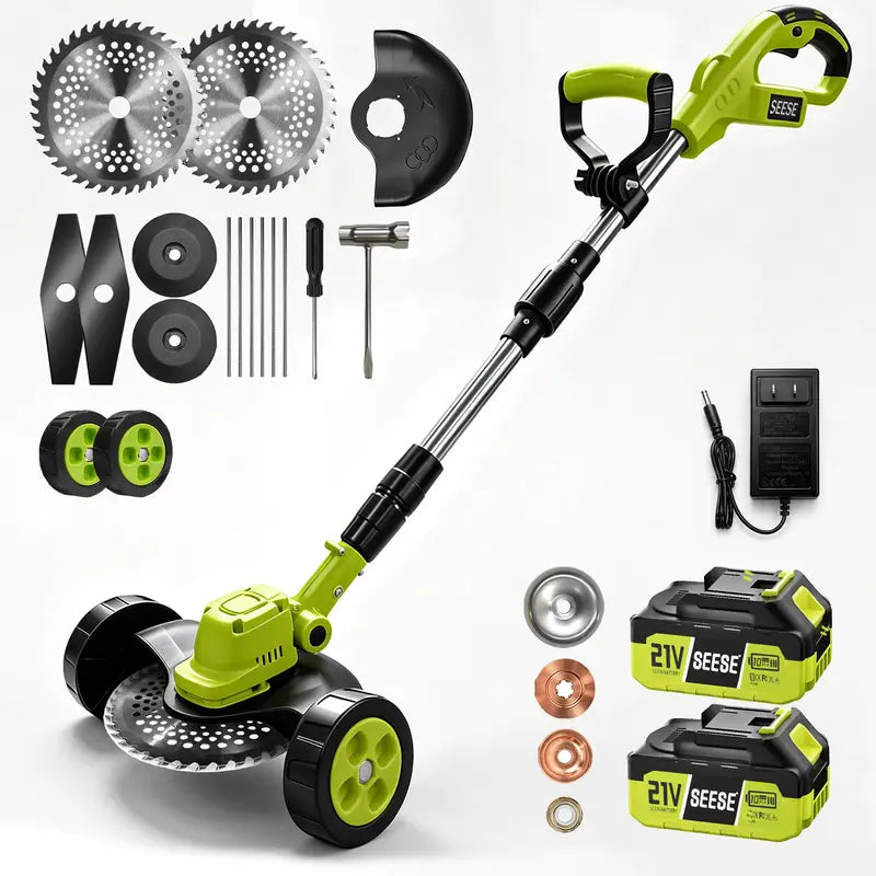 🌿⚡Trim, Edge & Clean Up Your Yard Faster ⚡ Cordless 3-in-1 Lawn Trimmer with Battery