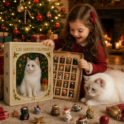 🎄 2026 Cat Advent Calendar 🐱 24 Cute Cat Charms for Christmas