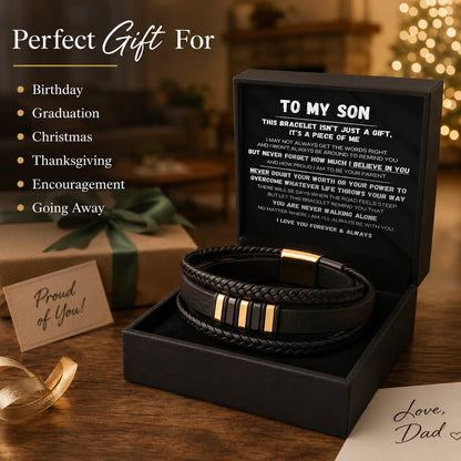 ✨Last Day 49 % OFF🖤To My Son — Handmade Never Walk Alone Braided Bracelet