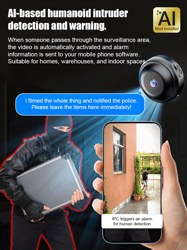 ⚡ Tiny Hidden Cam – HD Video | Night Vision | One-Step Setup | Safe Monitoring📡