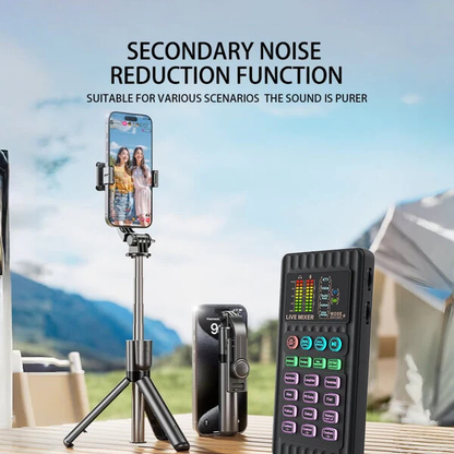 🎤 Portable Live Sound Card & Voice Changer | Multi-Functional Audio Mixer for Streaming, Gaming & Recording