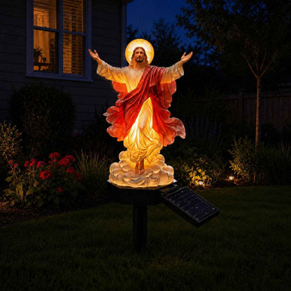🔥Solar-Powered Illuminated Jesus Garden Statue