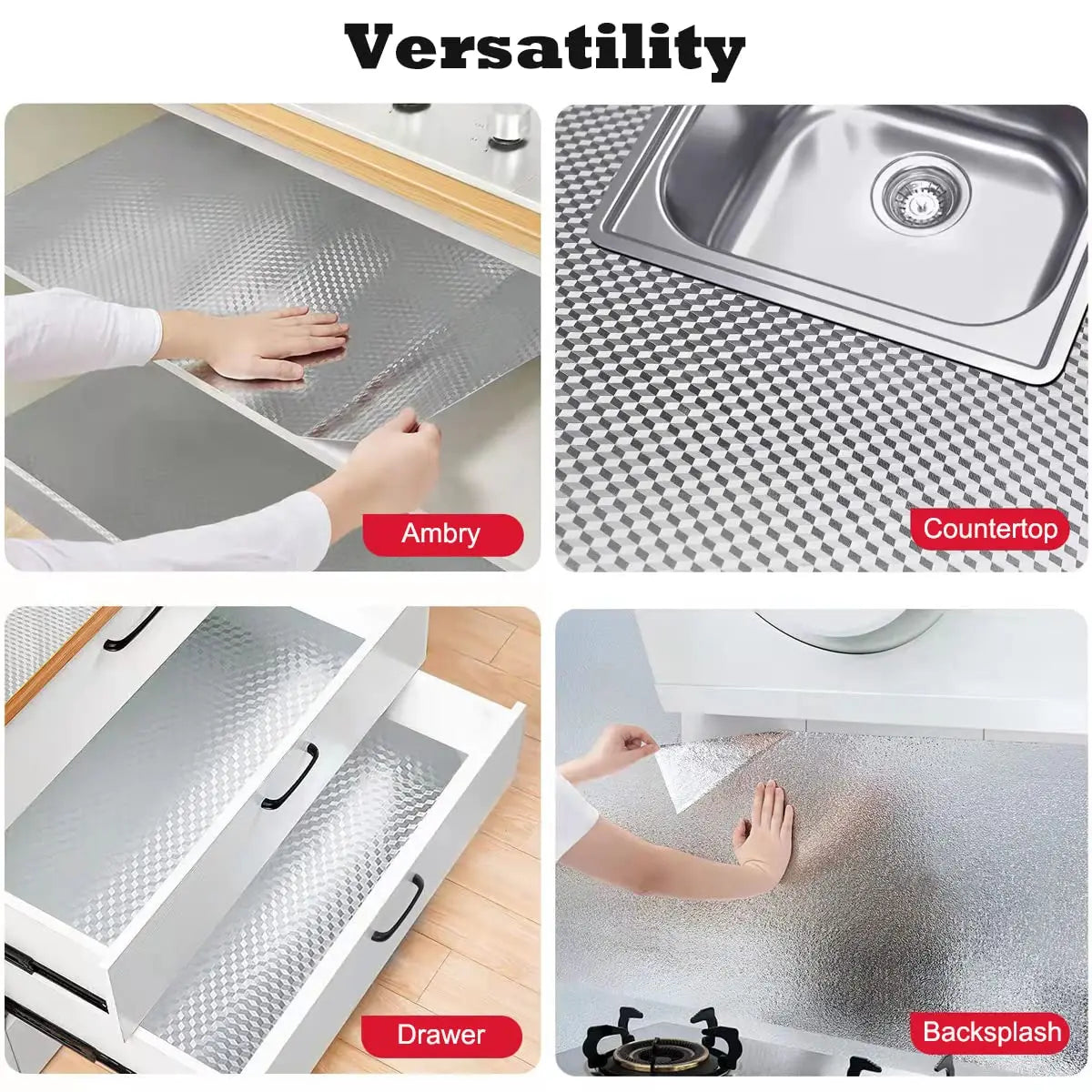 💥Today 50% OFF💥 Self-Adhesive Stainless Steel Kitchen Film