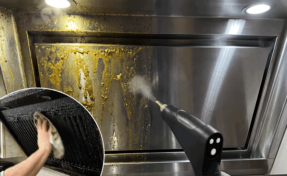 Steam cleaning demonstration