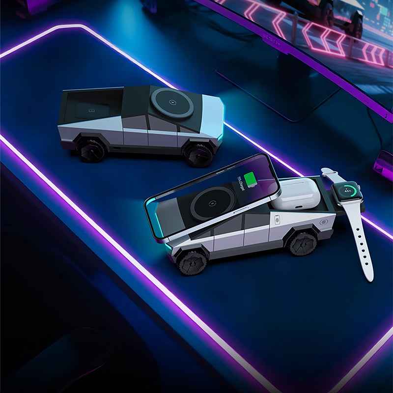 Armor King CyberDock 3-in-1 Wireless Charger + Car Model Ornament + Stand