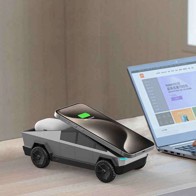 Armor King CyberDock 3-in-1 Wireless Charger + Car Model Ornament + Stand