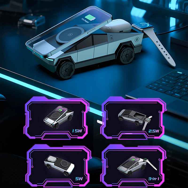 Armor King CyberDock 3-in-1 Wireless Charger + Car Model Ornament + Stand