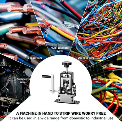 🔥50% OFF TODAY🔥 Manual Cable Wire Stripping Machine ⚙️ Heavy-Duty Iron Frame Wire Stripper for Scrap Copper Recycling