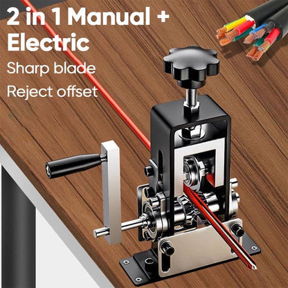 🔥50% OFF TODAY🔥 Manual Cable Wire Stripping Machine ⚙️ Heavy-Duty Iron Frame Wire Stripper for Scrap Copper Recycling
