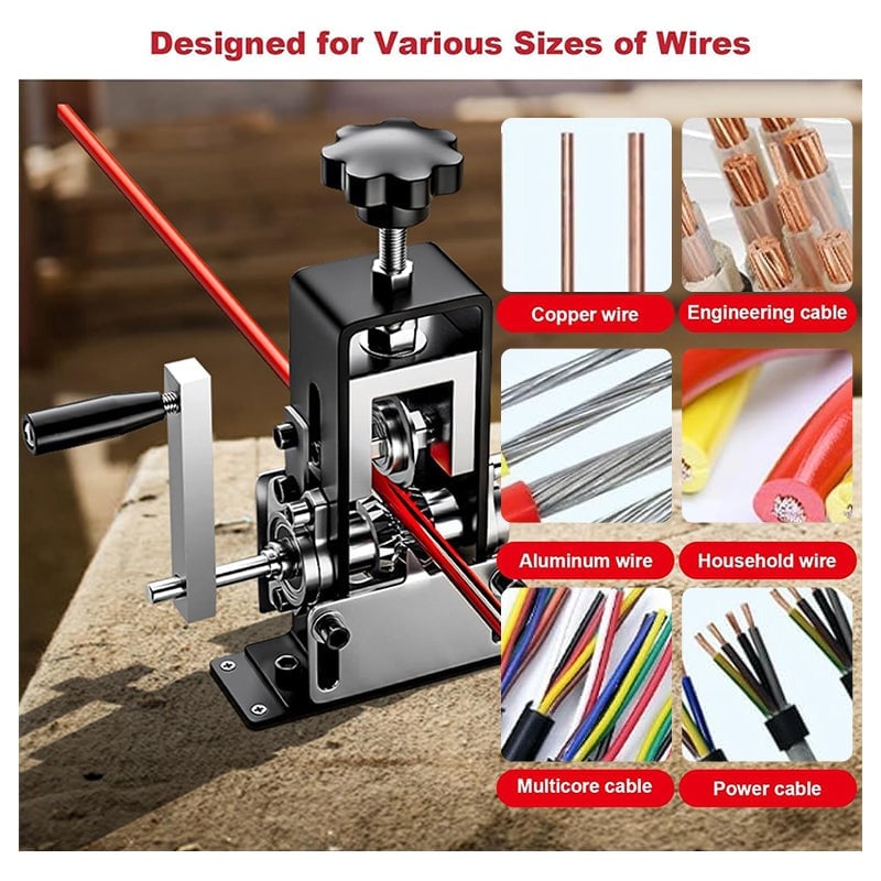 🔥50% OFF TODAY🔥 Manual Cable Wire Stripping Machine ⚙️ Heavy-Duty Iron Frame Wire Stripper for Scrap Copper Recycling