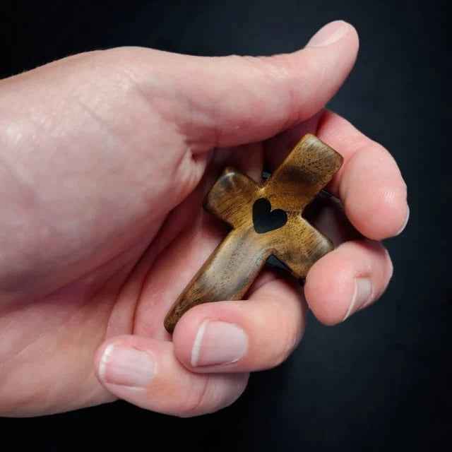✝️100% Handmade Wooden Cross My Heart(James Bottoms Handmade®)