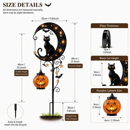 🌙 Today Only 49% OFF👻 Solar-Powered Black Cat Stake Light