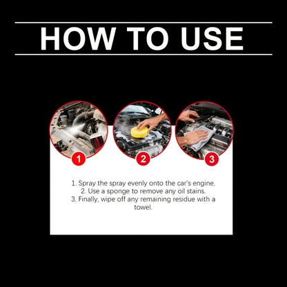 🚗🔥 Today 49% OFF🔥 No-Rinse Car Engine Cleaner | Fast-Acting Formula for Oil & Grease Stains