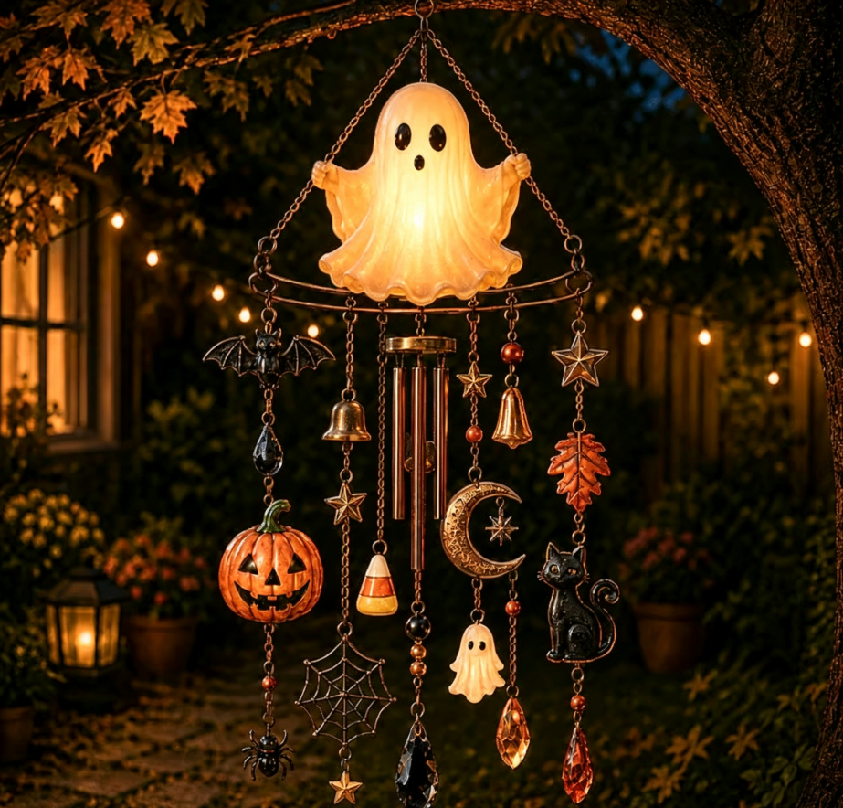 👻🔥Limited Time 50% OFF🔥 Haunted Glow Ghost Wind Chime