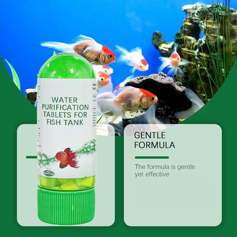 💧 Fish Tank Purification Tablets | Remove Cloudy Water & Turbidity (2PC)