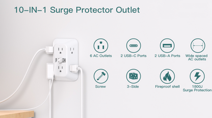 🔥 Multi Plug Outlet Extender | USB Charger