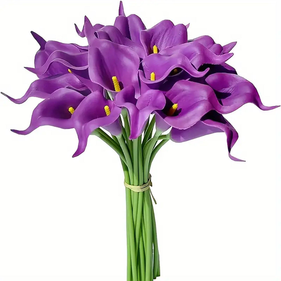 🤍 15PCS Artificial Calla Lily Flowers | Real Touch Elegant Decor