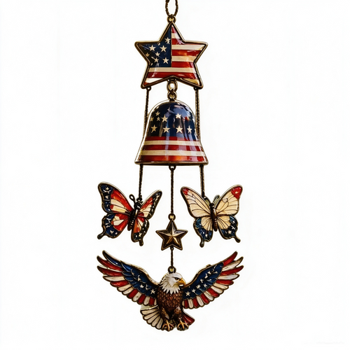 🎇🦅 Celebrate America 250🔥 Patriotic Commemorative Wind Chime | A Meaningful Gift for Proud Patriots