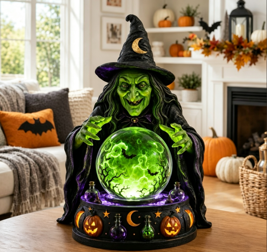 🎃🔥Halloween Sale 50% OFF |  ✨ Halloween Witch Lamp Resin Ornament