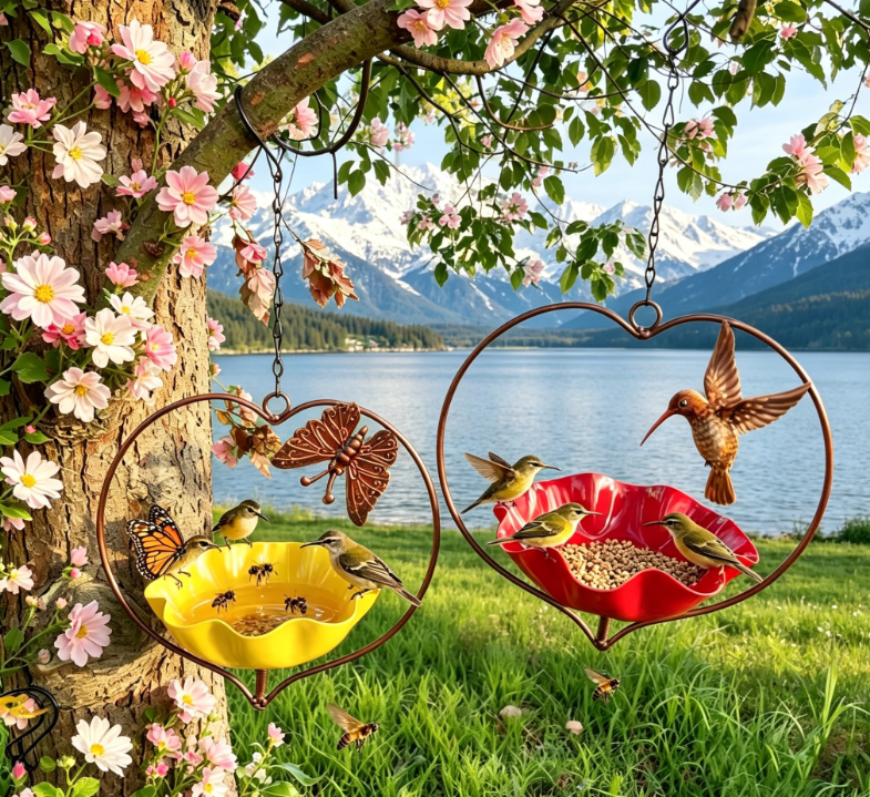 ✨ Hanging Heart Bird Feeder | Stylish Garden & Patio Decor