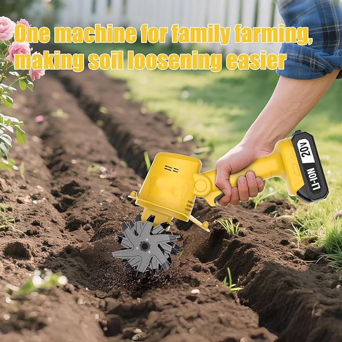 🌱🏡 Garden Season 49% OFF🔥 20V Electric Tiller | Perfect for Soil Cultivation, Weeding & Planting