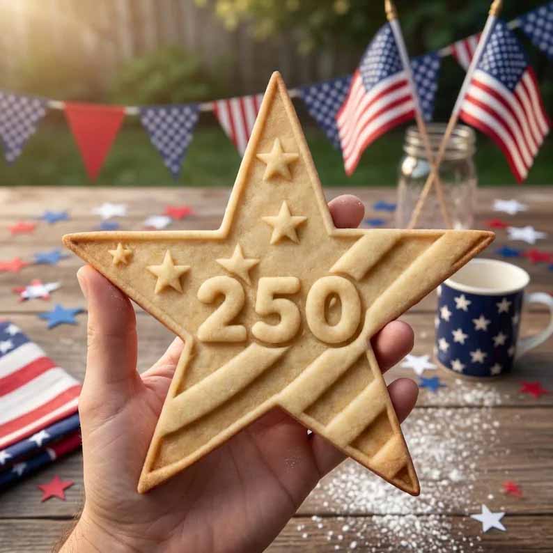 USA 250th Anniversary Cookie Stamp – 1776–2026 Commemorative Edition 🇺🇸🍪
