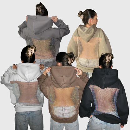 💥 50% OFF Final Sale – Crystal Mesh Hoodie ✨