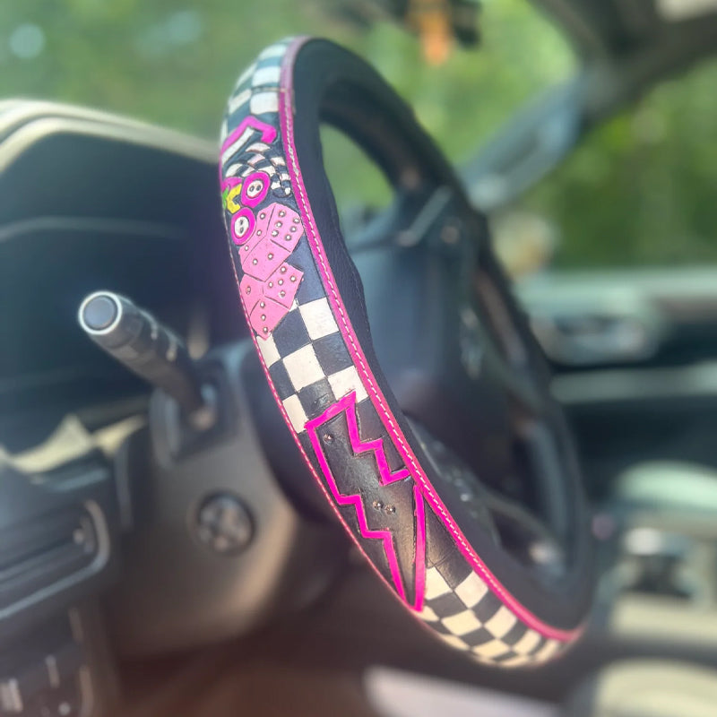 🤠 Give Your Ride That Wild West Energy🛞Western Cowboy Steering Wheel Cover